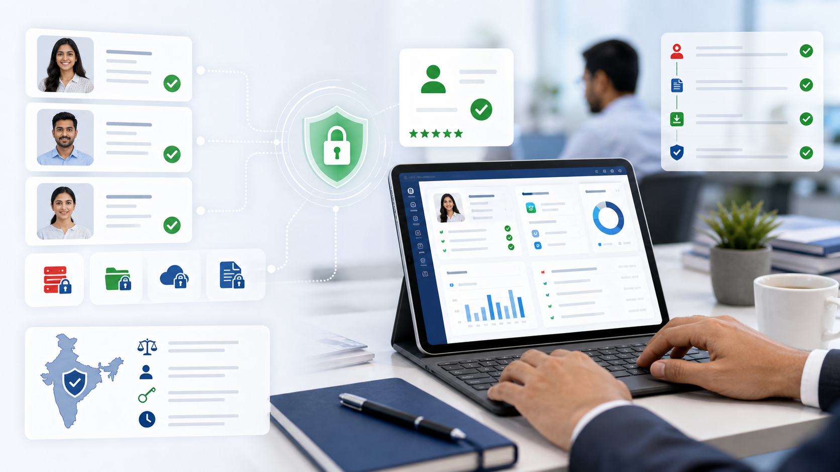 DPDP compliance checklist for HRMS illustration